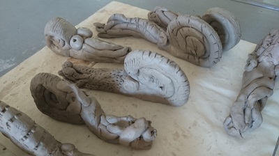 fossils made with clay 