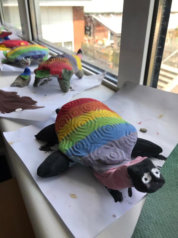 school club handmade turtles