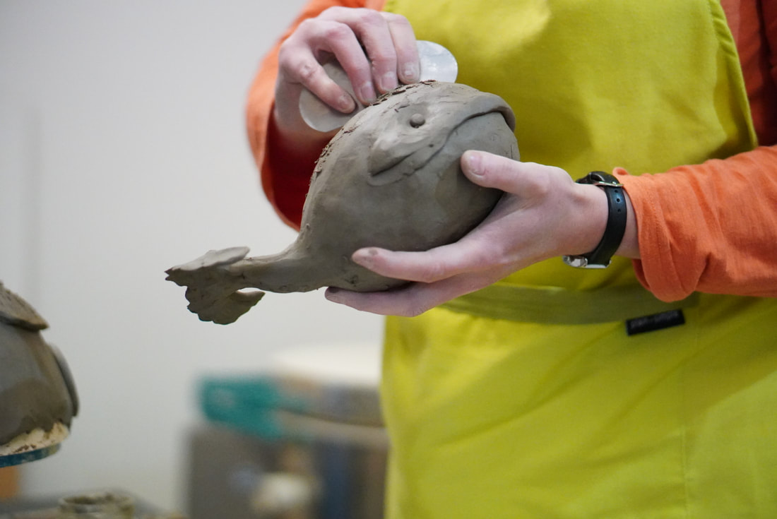clay whale by creative clay for all