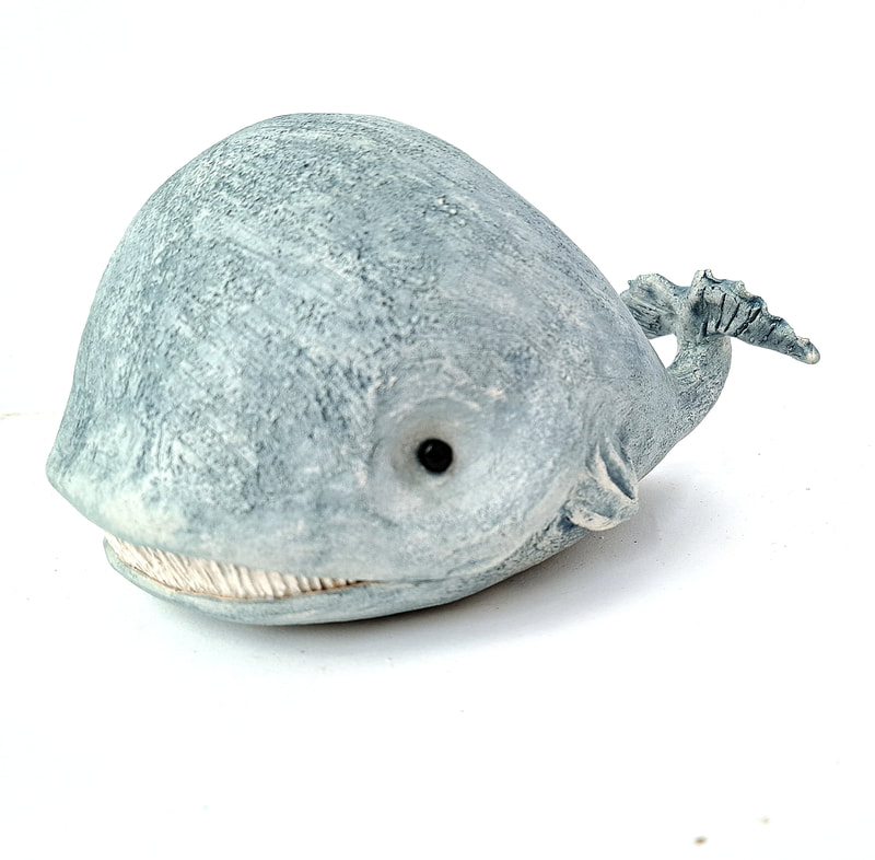 ceramic clay whale 