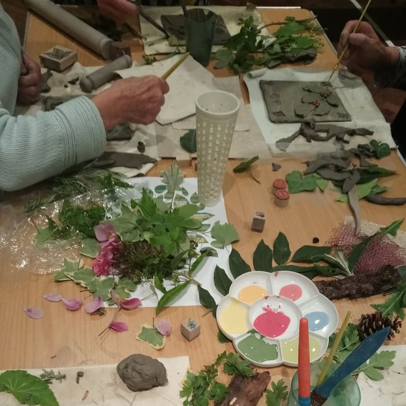 botanical creative clay workshops and classes in Dorset